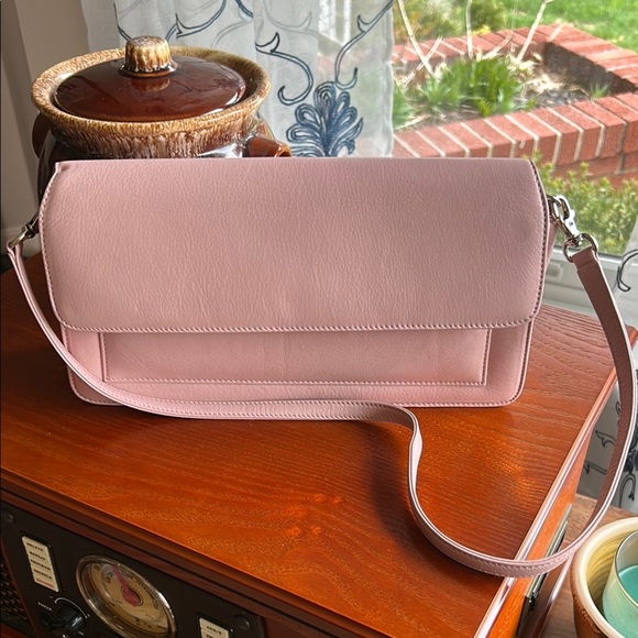 PRESTON & YORK LEATHER Pink Shoulder bag - Picture 1 of 12